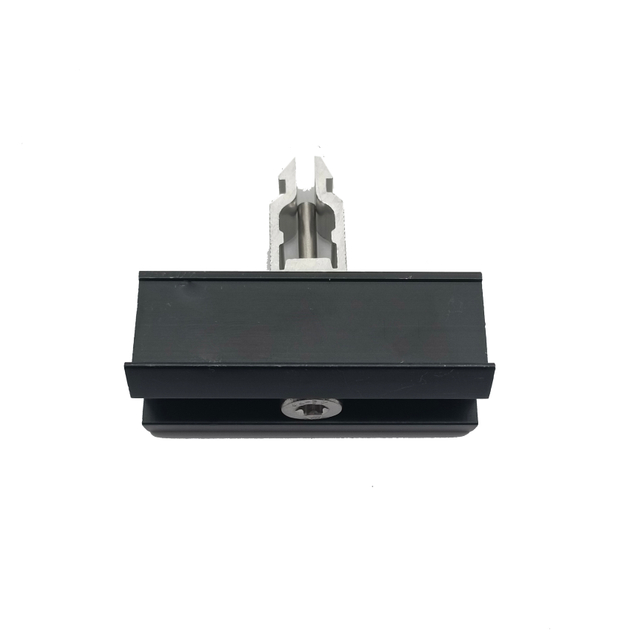 AL6005 Braçadeiras meados de alumínio pretas da montagem do telhado do painel solar com parafusos do soquete