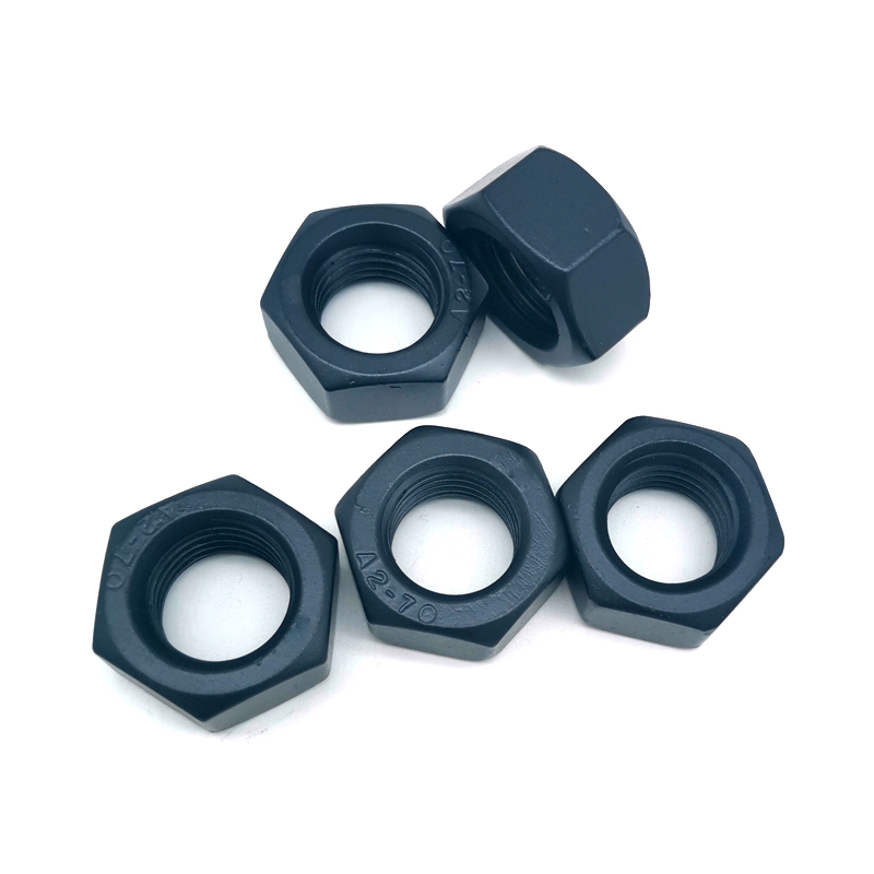 Porcas de cabeça hexagonal DIN6915 de alta qualidade em aço carbono preto Teflon