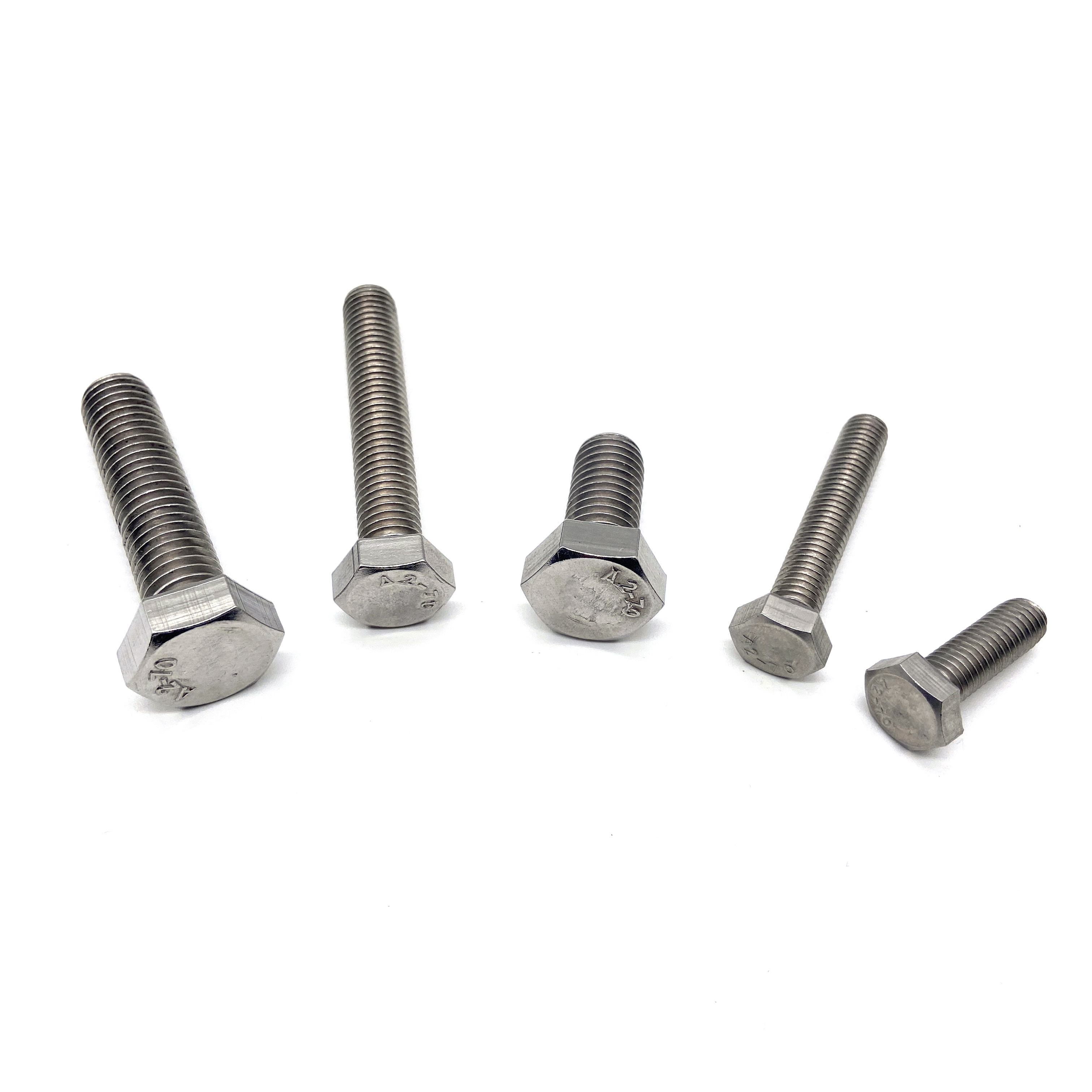 Parafusos rosqueados completos de aço inoxidável da cabeça do hexágono de INOX A2 INOX A4 DIN933