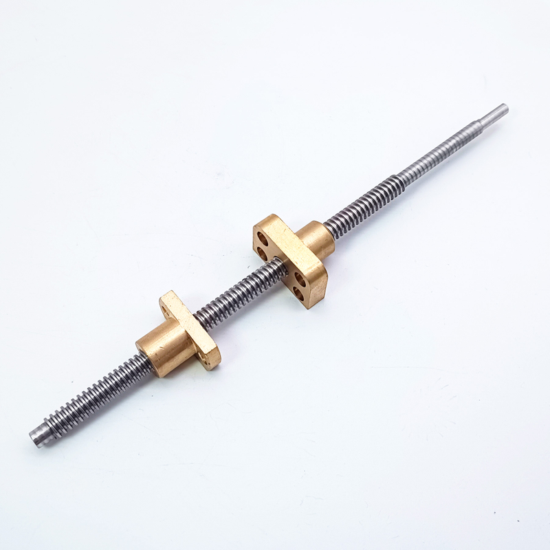 Rosca trapezoidalmente ajustada de aço inoxidável Rod Shaft With Brass Nut de ACME