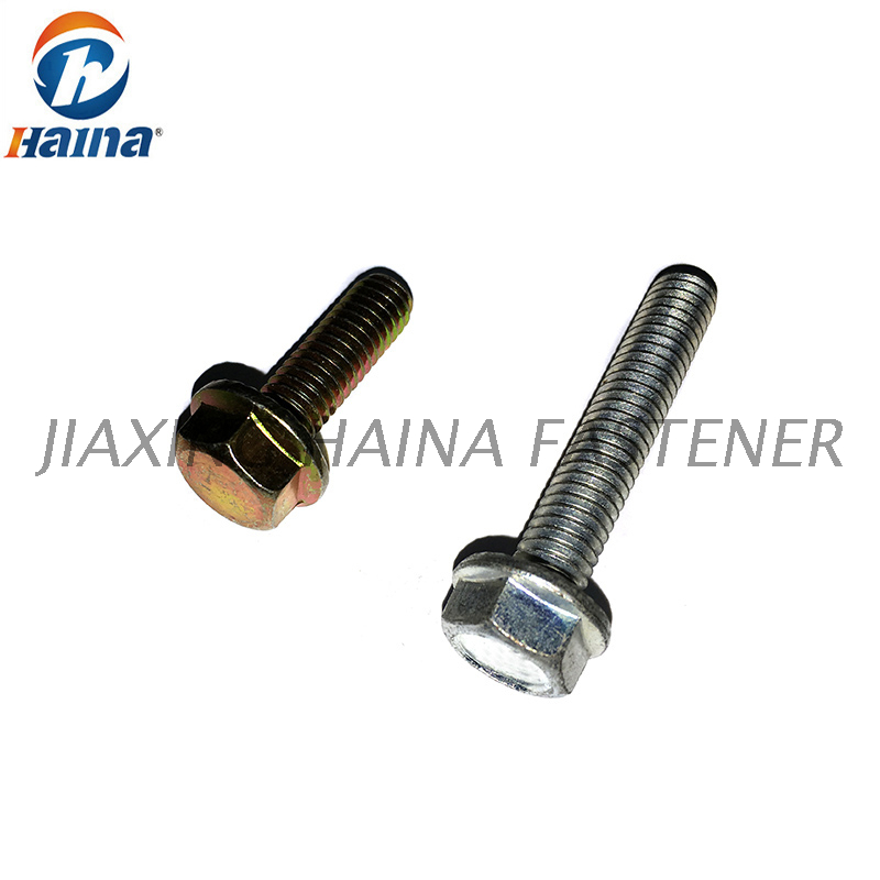 DIN6921 Grau 4.8/8.8 Parafusos de Flange Chapeados com Zinco Azul