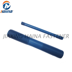 O dobro azul de PTFE TEFLON termina o parafuso prisioneiro de aço inoxidável 316L 316 304