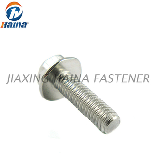 DIN6921 A2-70 de aço inoxidável encanta os parafusos principais da flange com serrilhado