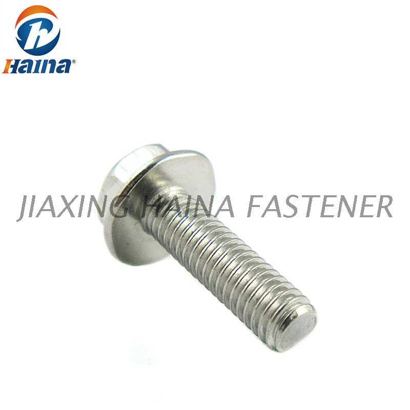 DIN6921 A2-70 de aço inoxidável encanta os parafusos principais da flange com serrilhado