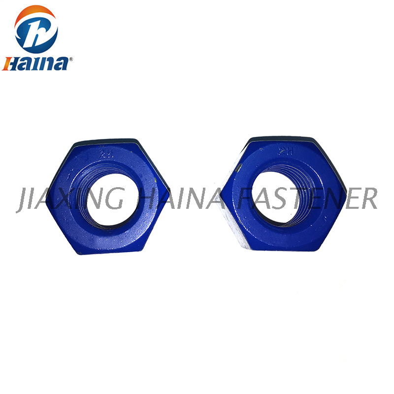 O azul do Teflon PTFE da categoria 2H de ASTM A194 encanta a porca pesada 