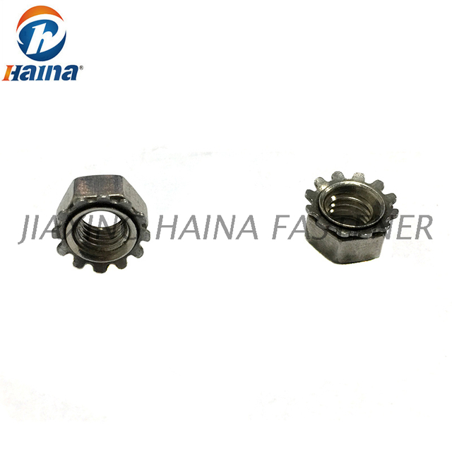 Porca K-Lock de aço inoxidável M10 18-8 Keps