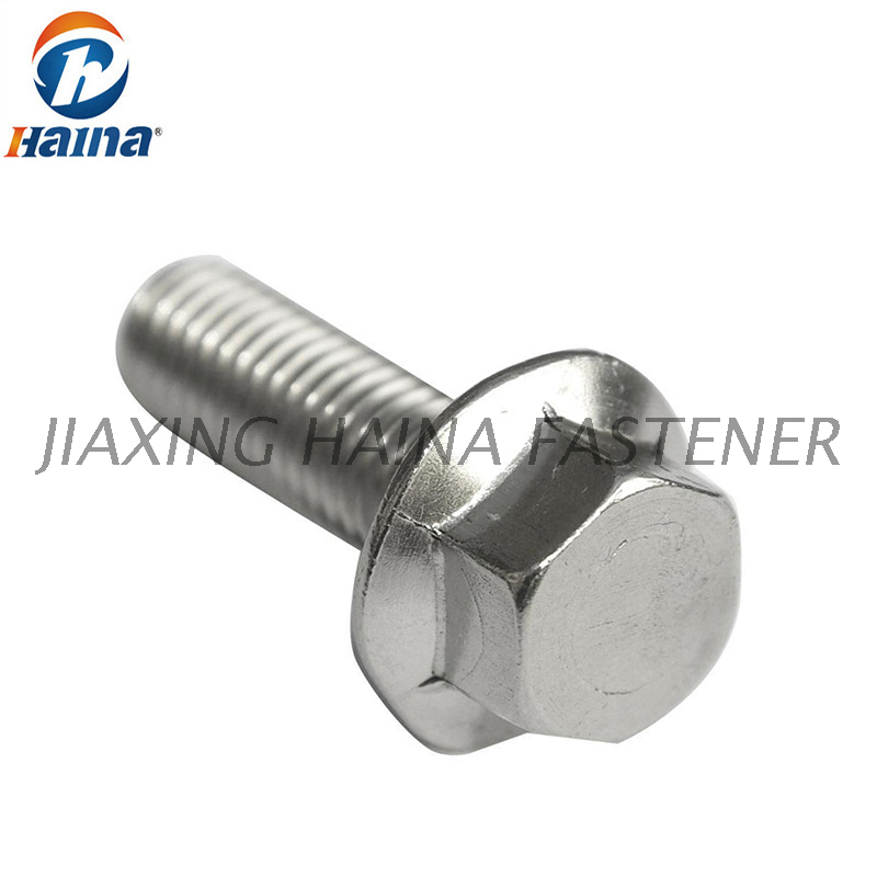 DIN6921 A2-70 de aço inoxidável encanta os parafusos principais da flange com serrilhado